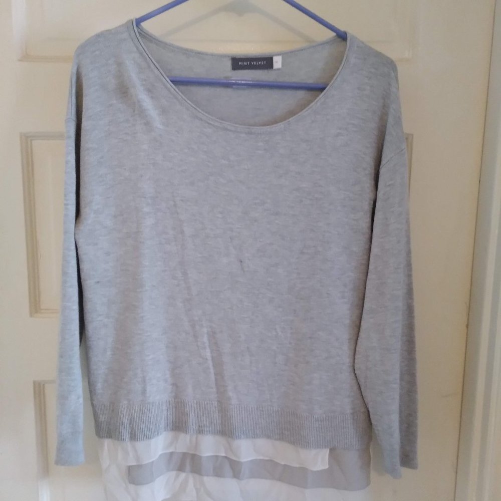 Mint Velvet Thin Knit Stone Cowl Neck Tunic Top Jumper. Size 10